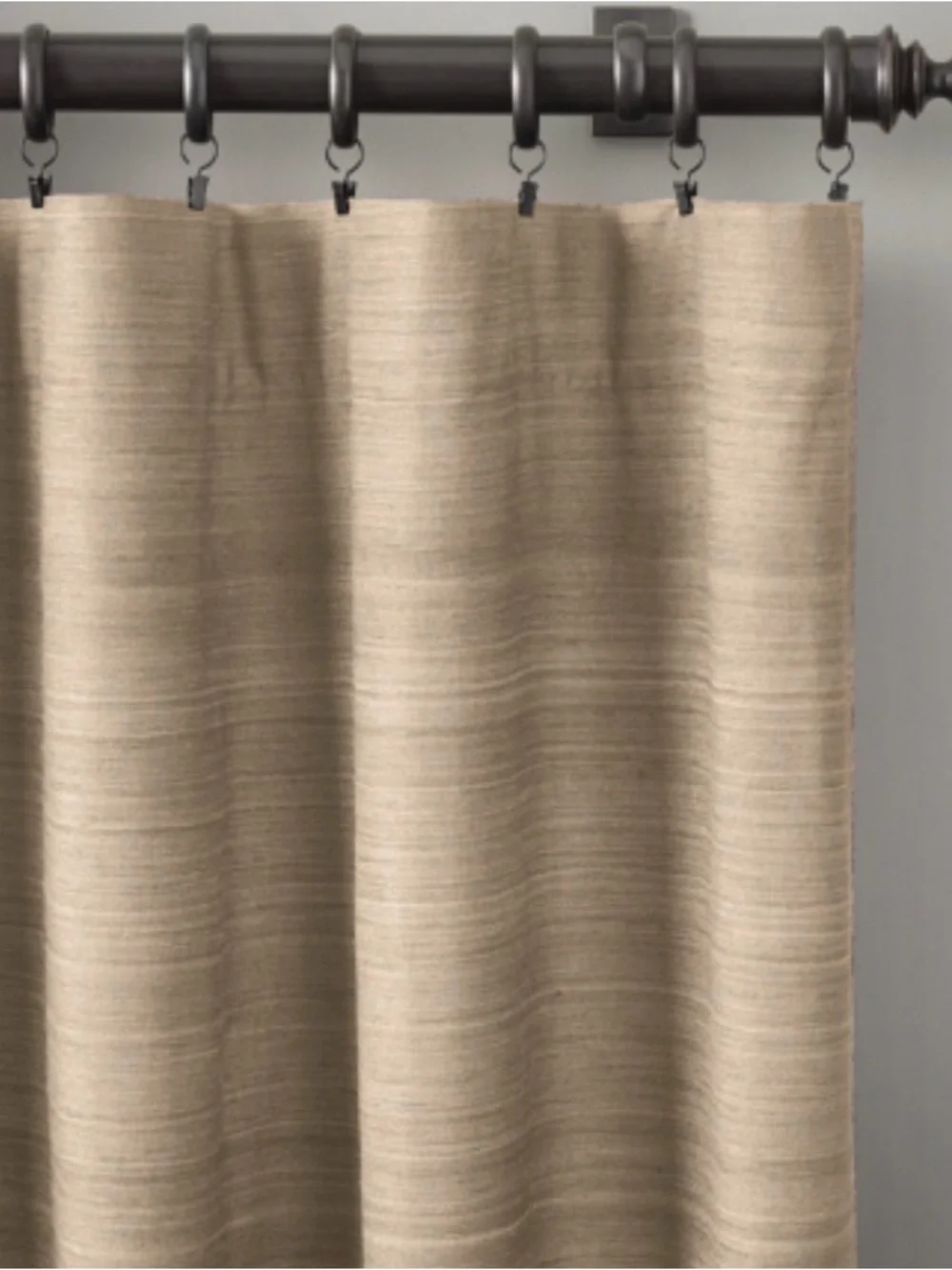 Restoration Hardware Neutral Gold Silk Curtain two Panels excellent condition